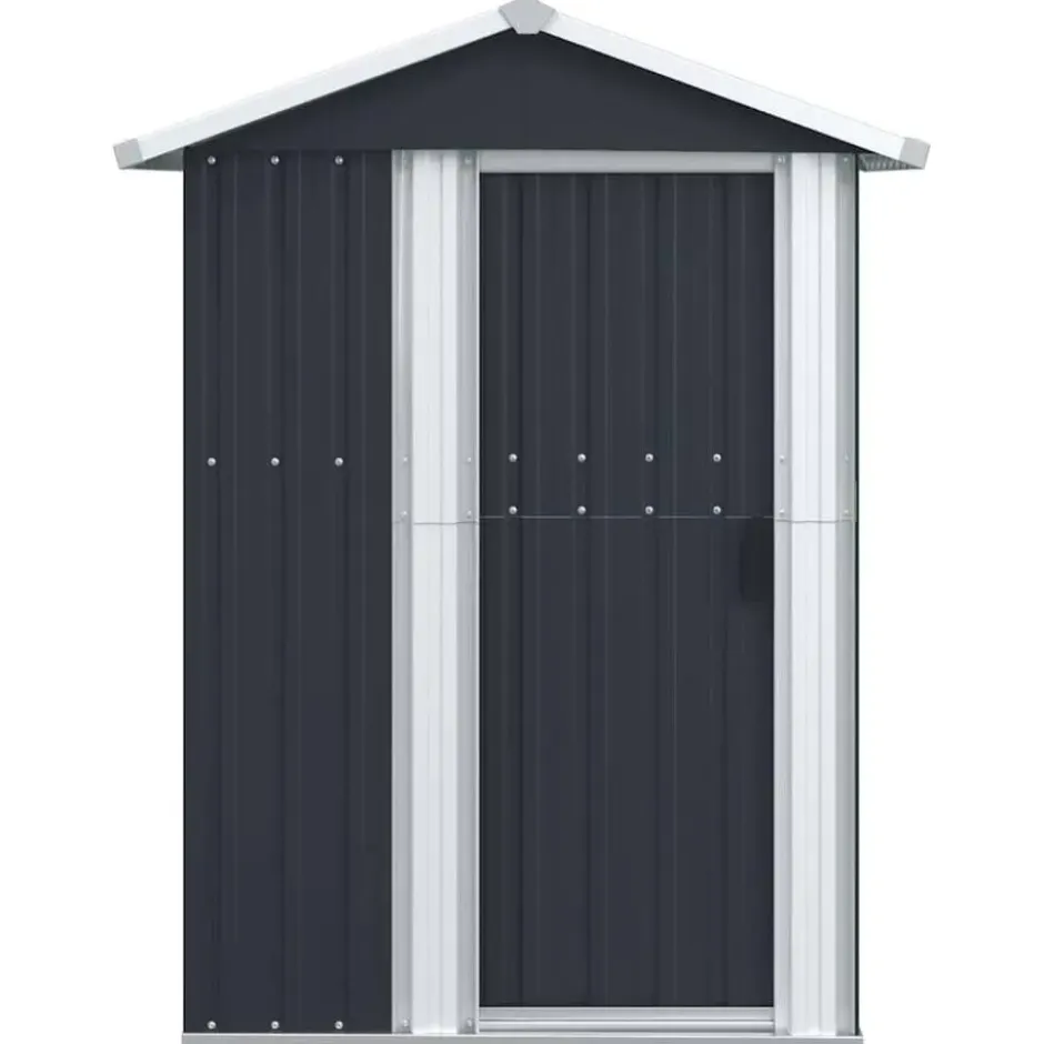 vidaXL - Tuinschuur 126x97,5x177 cm gegalvaniseerd staal antracietkleur