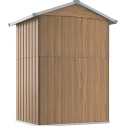 vidaXL - Tuinschuur 126x97,5x177 cm gegalvaniseerd staal Bruin