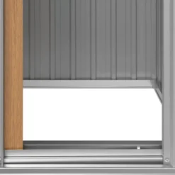 vidaXL - Tuinschuur 126x97,5x177 cm gegalvaniseerd staal Bruin