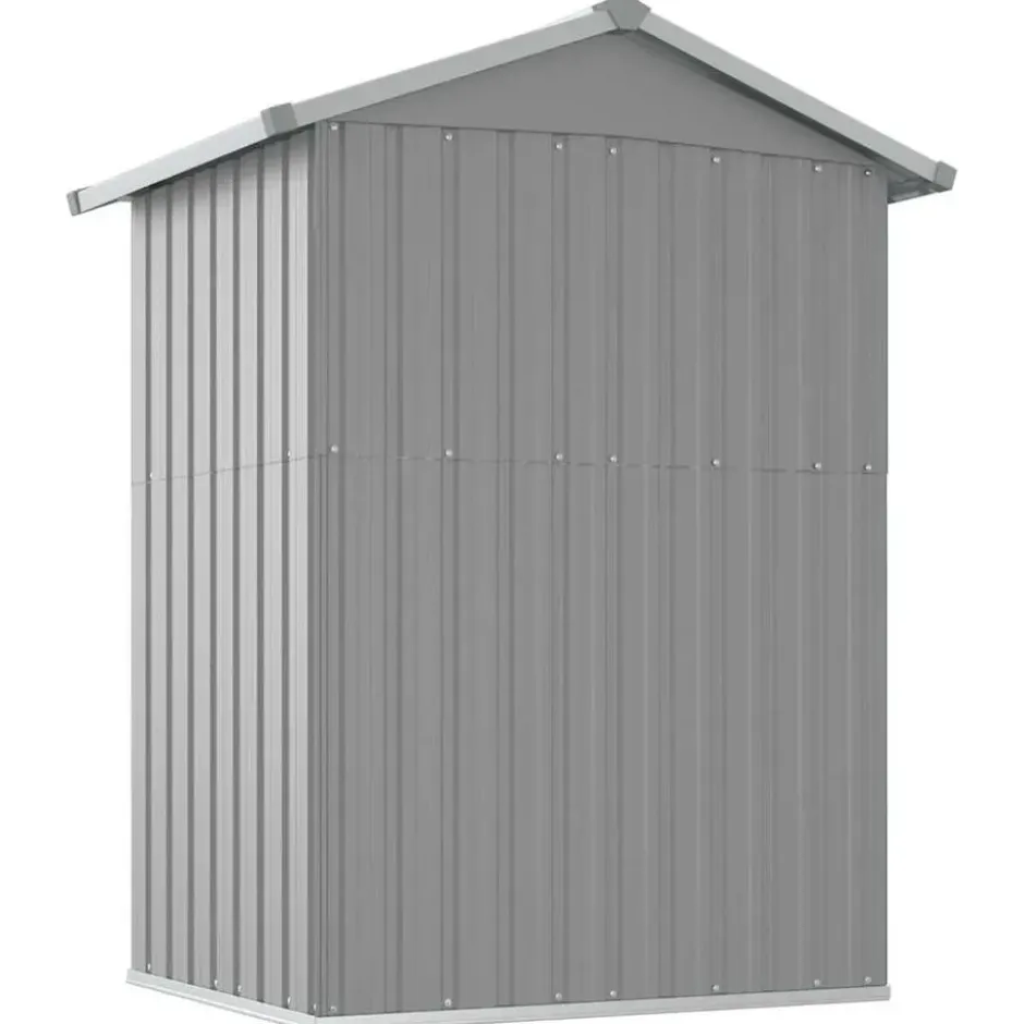 vidaXL - Tuinschuur 126x97,5x177 cm gegalvaniseerd staal grijs tuin schuur