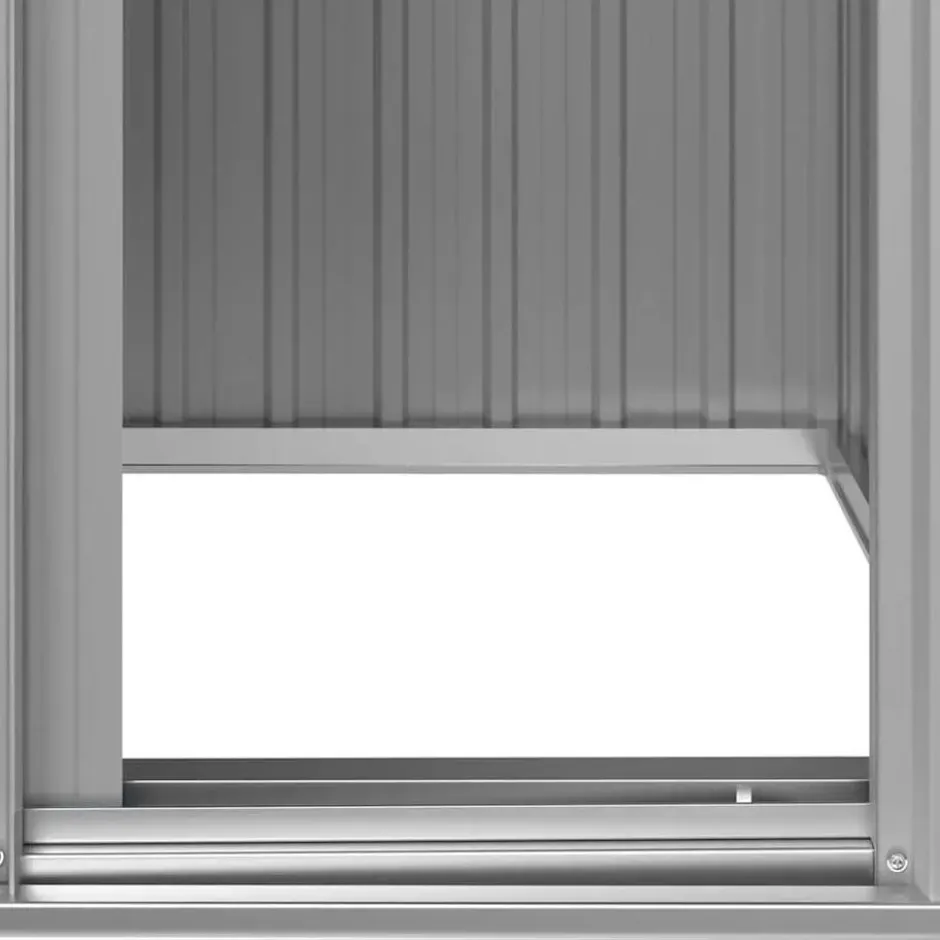 vidaXL - Tuinschuur 126x97,5x177 cm gegalvaniseerd staal grijs tuin schuur