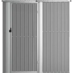 vidaXL - Tuinschuur 180,5x97x209,5 cm gegalvaniseerd staal grijs schuur