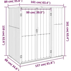 vidaXL - Tuinschuur 161x89x161 cm gegalvaniseerd staal groen gereedschapsschuur