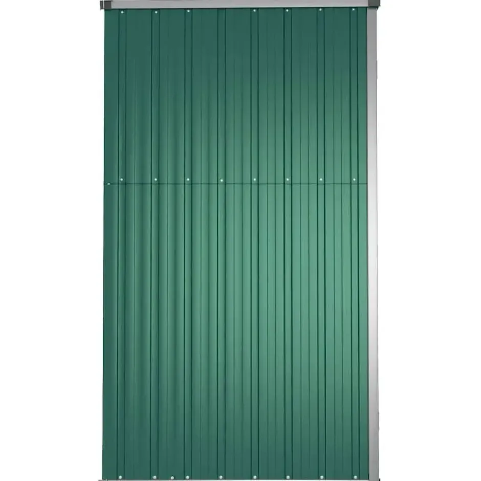 vidaXL - Tuinschuur 161x89x161 cm gegalvaniseerd staal groen gereedschapsschuur