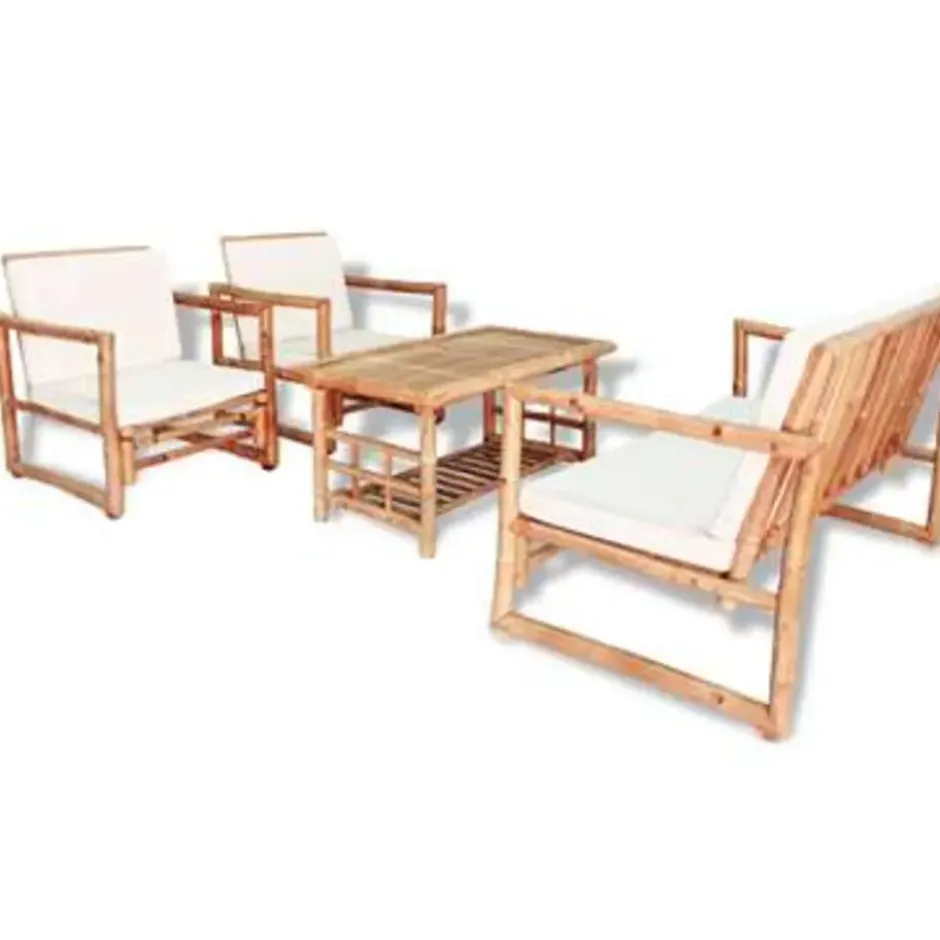 vidaXL - Tuinset - Bruin - Bamboe