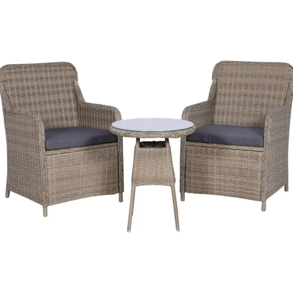 vidaXL - Tuinset - Bruin - Poly rattan