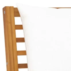 vidaXL - Tuinset - Crème - Acaciahout - 4 stuks - Met kussens