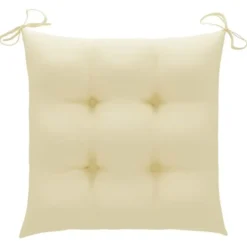 vidaXL - Tuinset - Crème - Bamboe - 40 x 40 x 7 cm