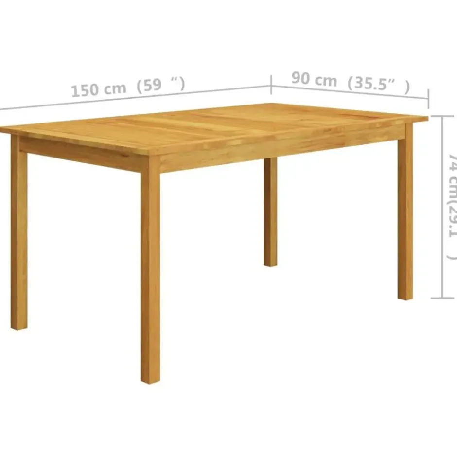 vidaXL - Tuinset grijs - 6 fauteuils en 150x90 cm tafel - Poly rattan en hout