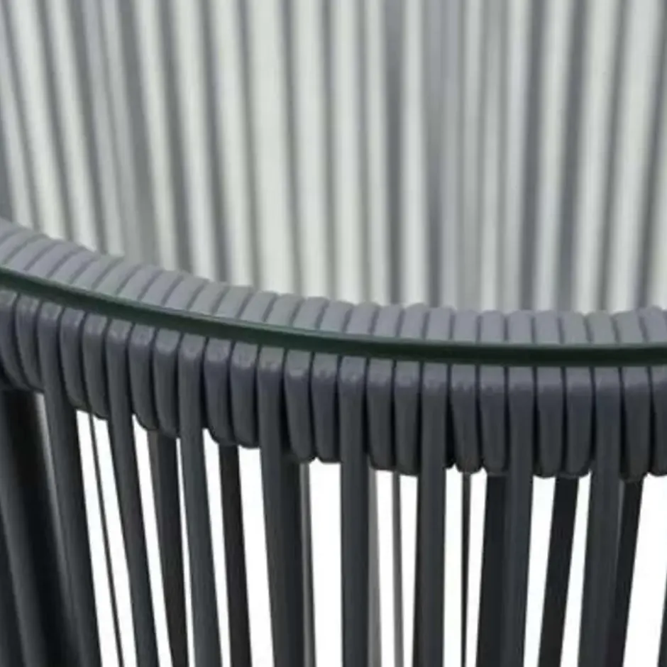 vidaXL - Tuinset - Grijs - Polyetheen