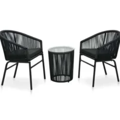 vidaXL - Tuinset - Zwart - Polyetheen