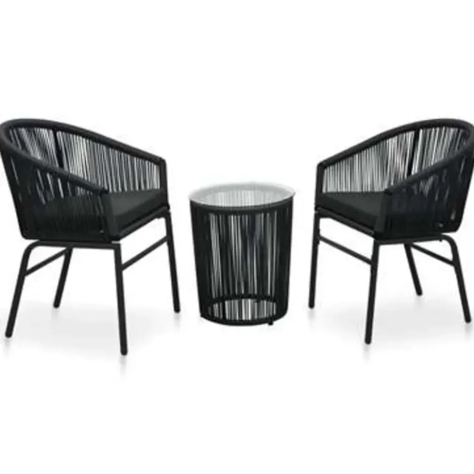 vidaXL - Tuinset - Zwart - Polyetheen