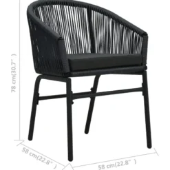 vidaXL - Tuinset - Zwart - Polyetheen