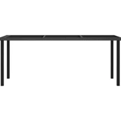 vidaXL - Tuinset - Zwart - Poly rattan - 7 stuks