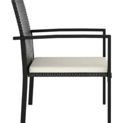 vidaXL - Tuinset - Zwart - Poly rattan - 7 stuks