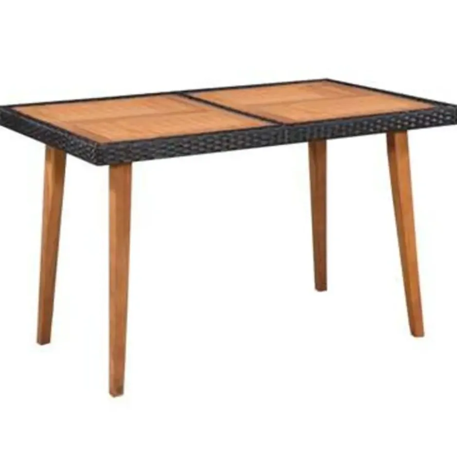 vidaXL - Tuinset - Zwart - Poly rattan