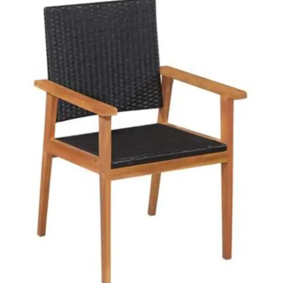 vidaXL - Tuinset - Zwart - Poly rattan