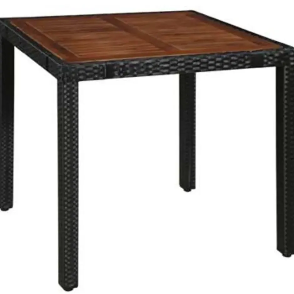 vidaXL - Tuinset - Zwart - Poly rattan