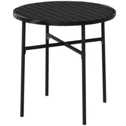 vidaXL - Tuinset - Zwart - Poly rattan - 3 stuks
