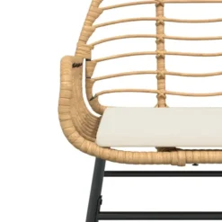 vidaXL - Tuinstoelen - Kussens - Bruin - Poly rattan - 2 stuks