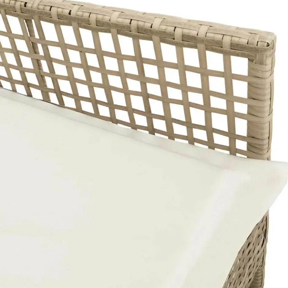 vidaXL - Tuinstoelen met Kussens - Beige - Poly Rattan - 2 stuks - 53x60x85 cm