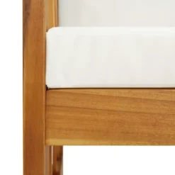 vidaXL - Tuinstoelen - Wit - Hout - 2 stuks - Met kussens
