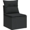 vidaXL - Tuinstoel - Zwart - Poly rattan
