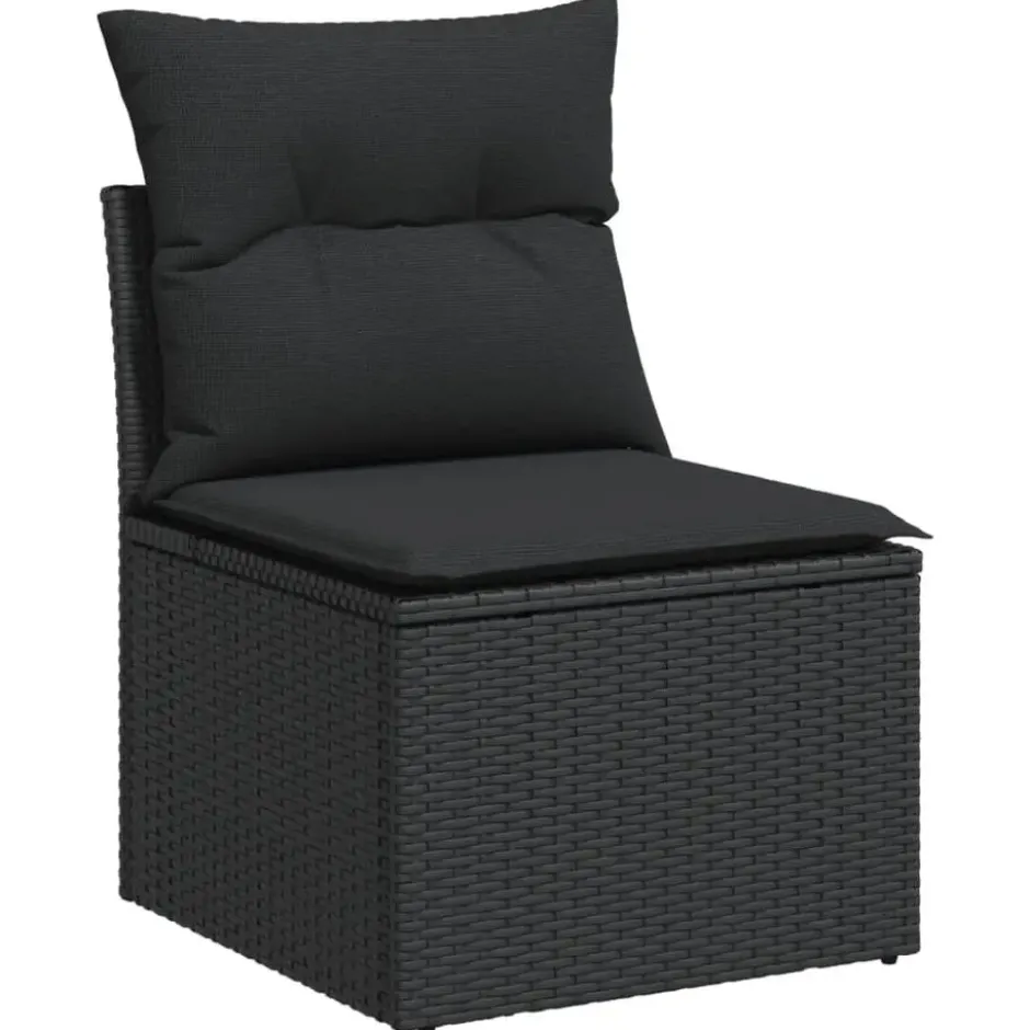 vidaXL - Tuinstoel - Zwart - Poly rattan