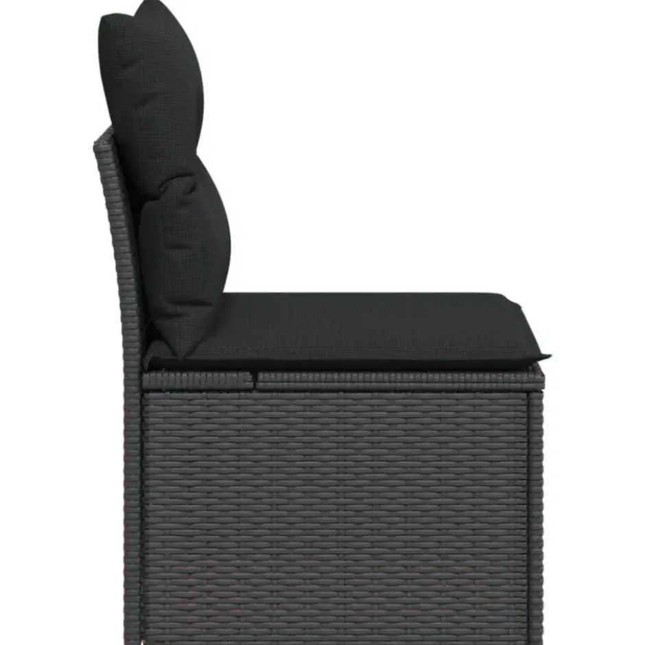 vidaXL - Tuinstoel - Zwart - Poly rattan
