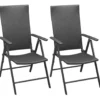 vidaXL - Tuinstoel - Zwart - Poly rattan - 2 stuks