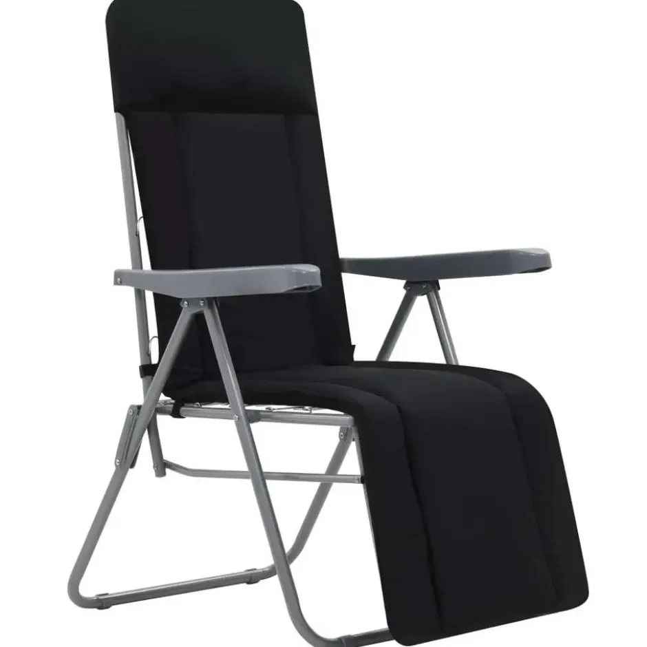 vidaXL - Tuin Stoel - Zwart - Stof - 2 stuks