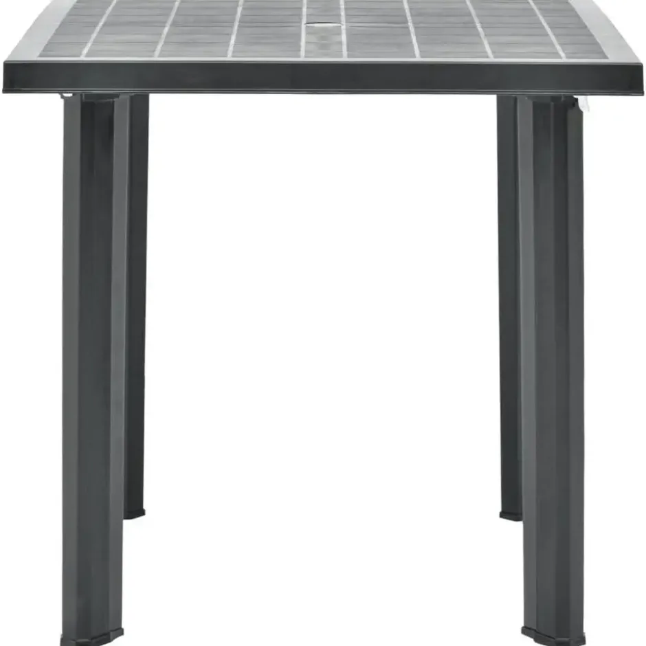 vidaXL - Tuintafel - Antraciet - Kunststof