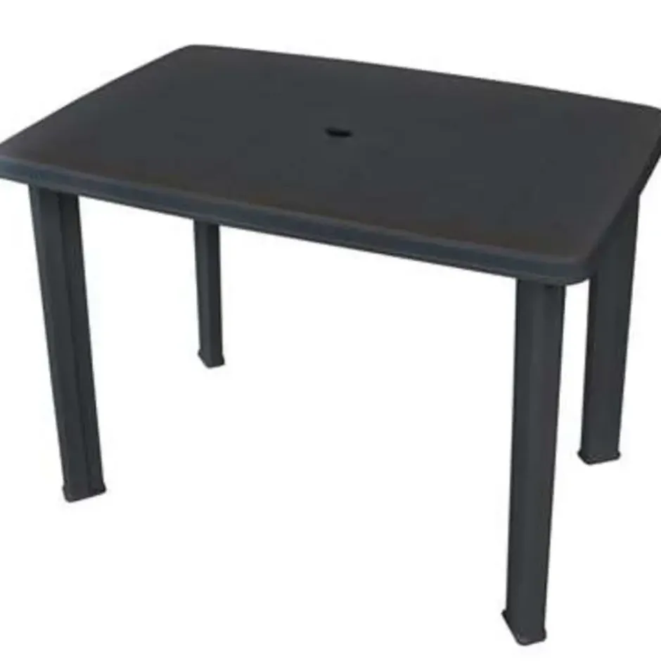 vidaXL - Tuintafel - Antraciet - Kunststof