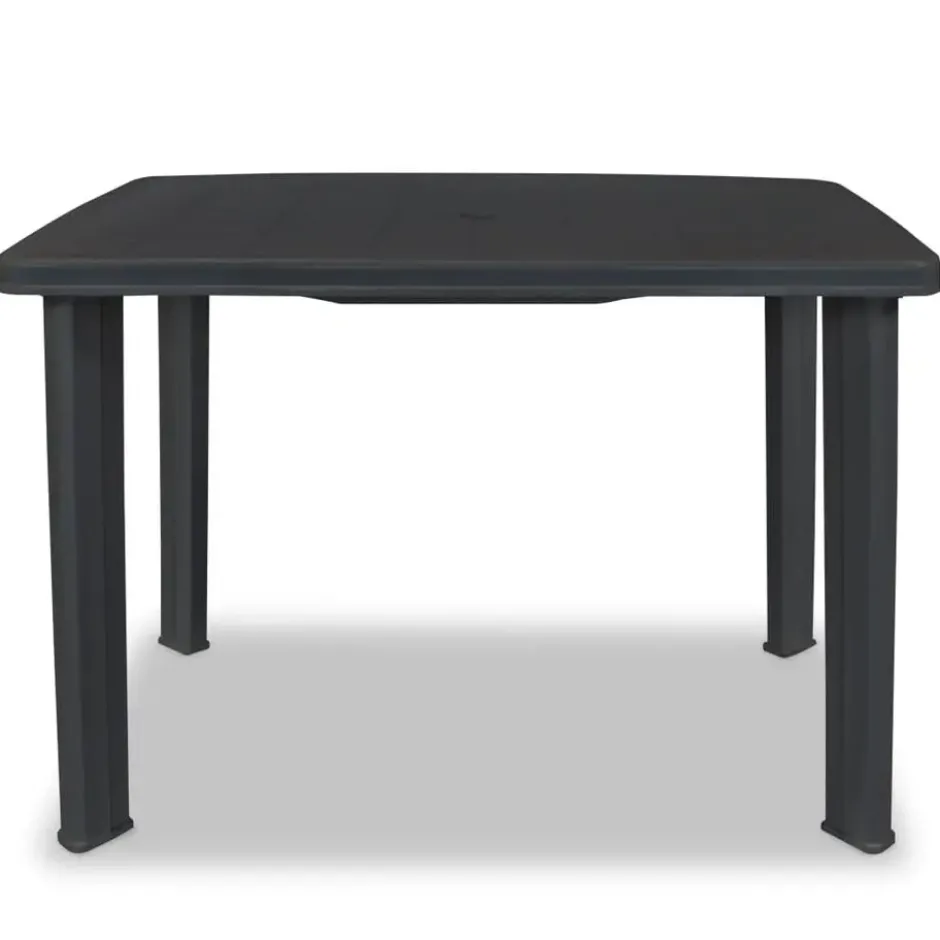 vidaXL - Tuintafel - Antraciet - Kunststof