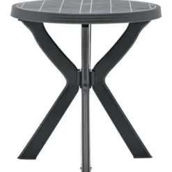 vidaXL - Tuintafel - Antraciet - Kunststof