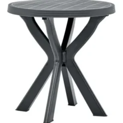 vidaXL - Tuintafel - Antraciet - Kunststof