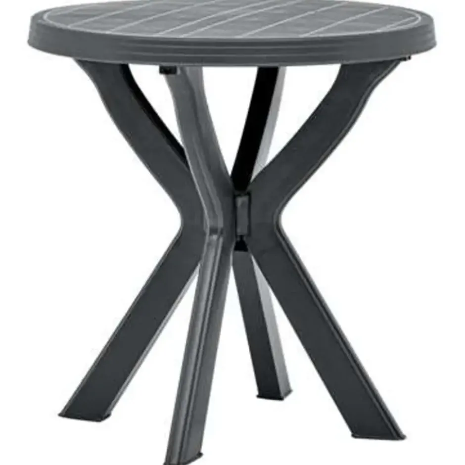 vidaXL - Tuintafel - Antraciet - Kunststof