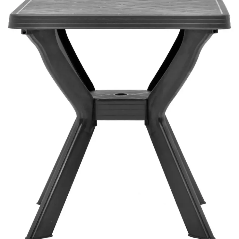 vidaXL - Tuintafel - Antraciet - Kunststof