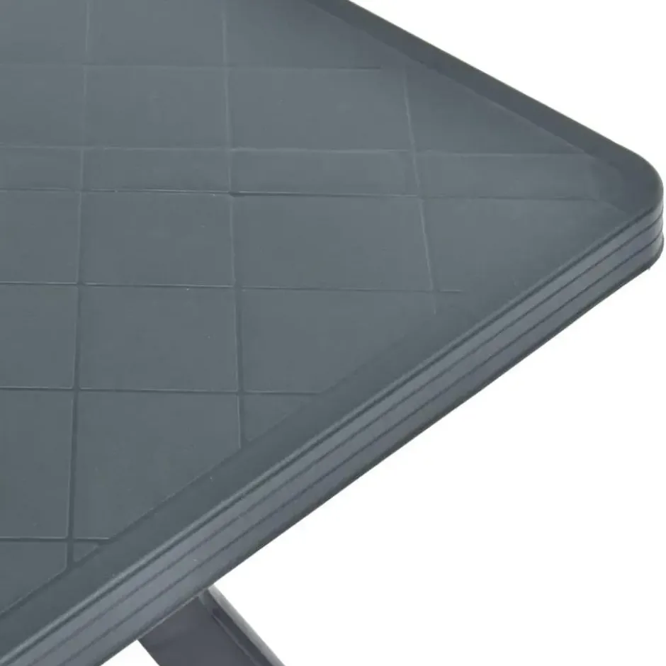 vidaXL - Tuintafel - Antraciet - Kunststof
