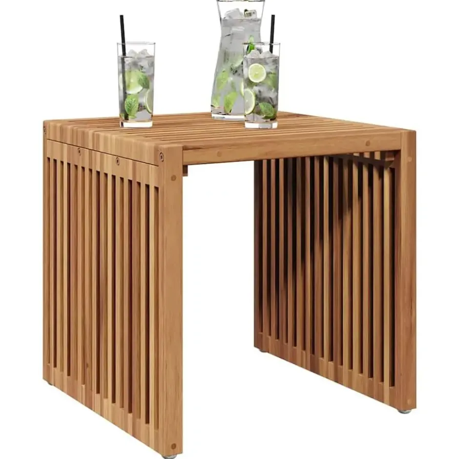 vidaXL - Tuintafel - Brown - Solid Teak wood - 45 x 42.5 x 45 cm