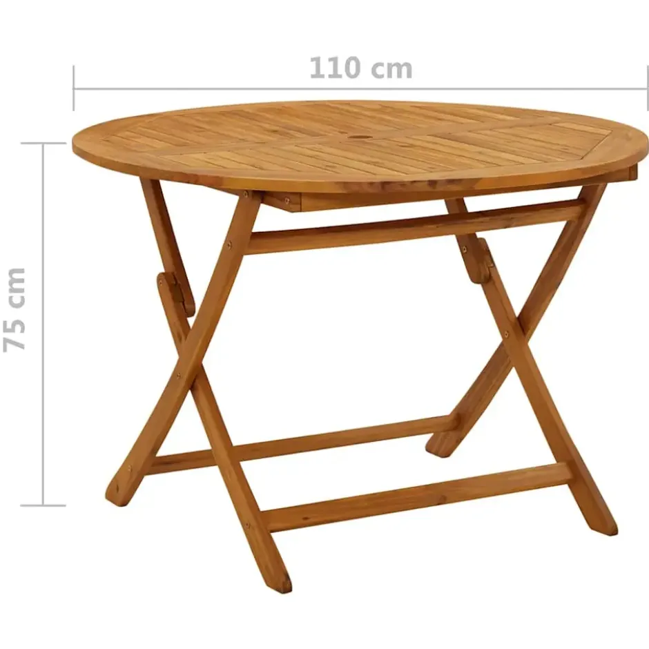 vidaXL - Tuintafel - Bruin - Acaciahout