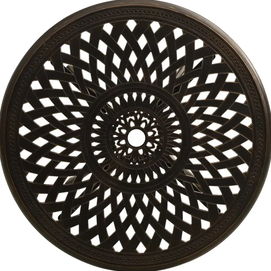 vidaXL - Tuintafel - Bruin - Aluminium - 78 x 78 x 72 cm
