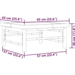vidaXL - Tuintafel - Bruin - Bamboe