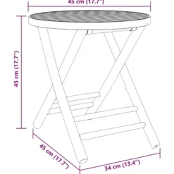 vidaXL - Tuintafel - Bruin - Bamboe - 45 x 45 cm