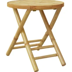 vidaXL - Tuintafel - Bruin - Bamboe - 45 x 45 cm