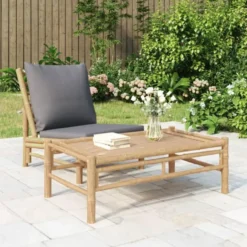 vidaXL - Tuintafel - Bruin - Bamboe - 100 x 55 x 33 cm
