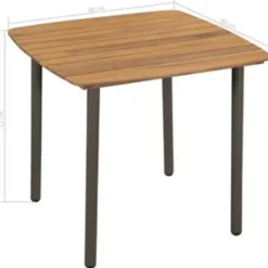 vidaXL - Tuintafel - Bruin - Hout - 80 x 80 x 72 cm