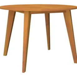 vidaXL - Tuintafel - Bruin - Massief acaciahout - Ø 110 x 75 cm