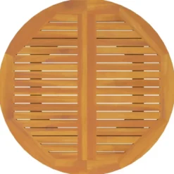 vidaXL - Tuintafel - Bruin - Massief acaciahout - Ø 110 x 75 cm