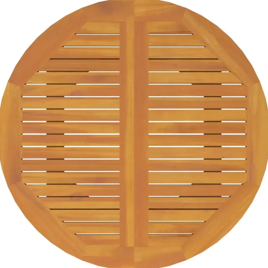 vidaXL - Tuintafel - Bruin - Massief acaciahout - Ø 110 x 75 cm